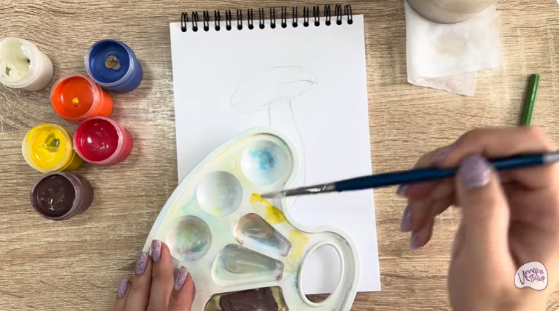 Рисуем Жёлчный гриб