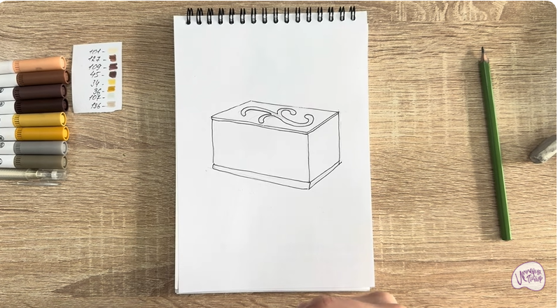 Рисуем Пирожное "Птичье Молоко"