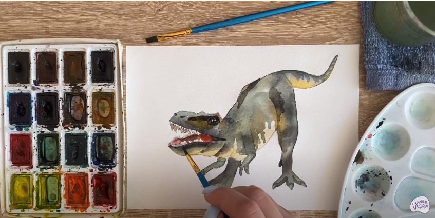 Рисуем Тираннозавр