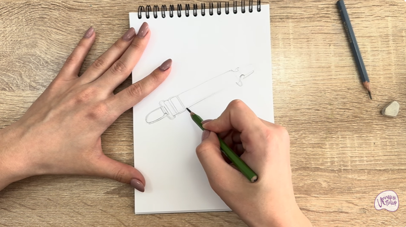 Рисуем Держатель для простыни