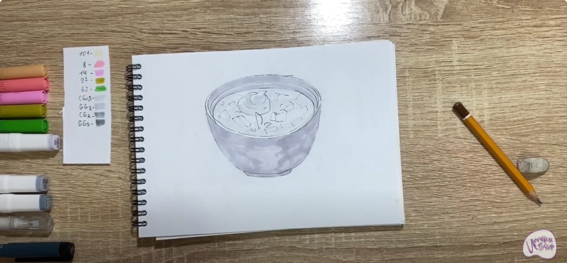 Рисуем Окрошка