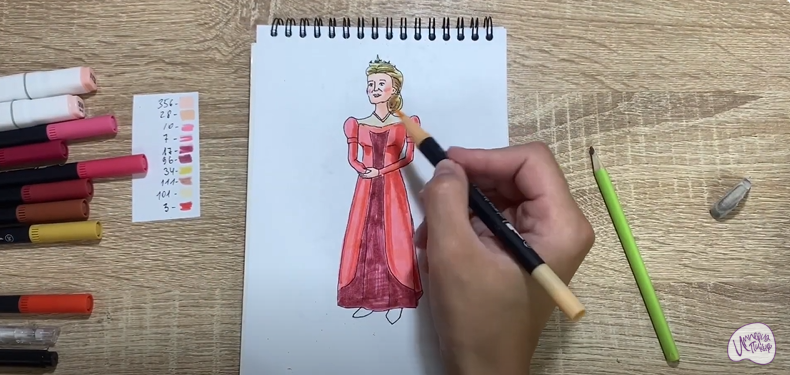 Рисуем Королева Лилиан из "Шрека"