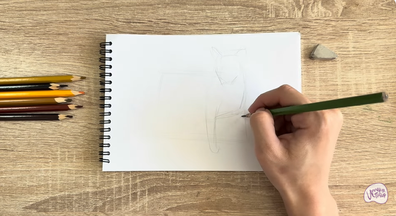 Рисуем Кот породы Оцикет