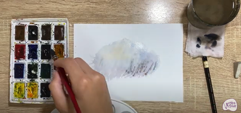 Рисуем Ежовик гребенчатый