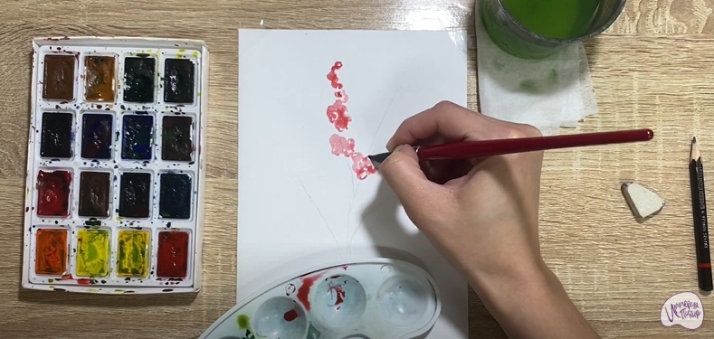 Рисуем Цветок "Илекс"