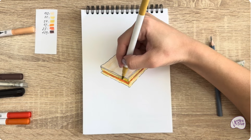 Рисуем Пирожное "Александровская полоска"