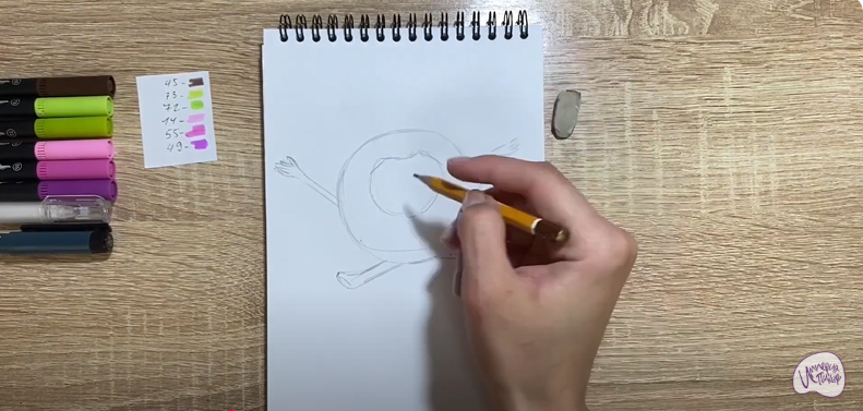 Рисуем Бублик из "Геройчики"