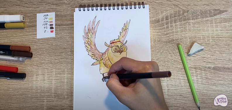 Рисуем Сова из "Царевны"