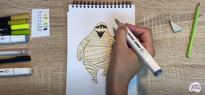 Рисуем Мюррей из "Монстры на каникулах"