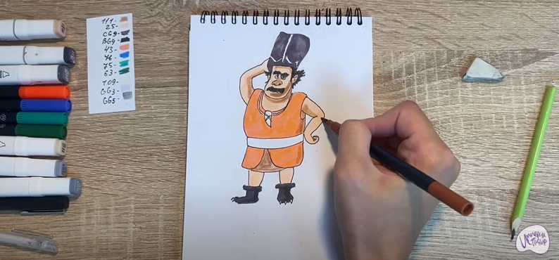 Рисуем Утёс из мультфильма "Маракуда"