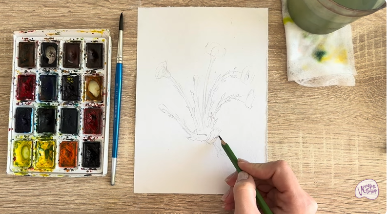 Рисуем Мать-и-мачеха