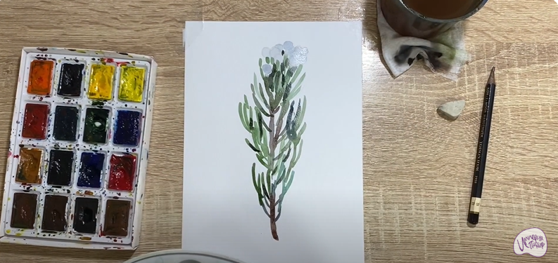 Рисуем Цветок "Бруния"