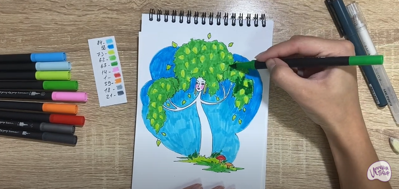 Рисуем Берёза из сказки