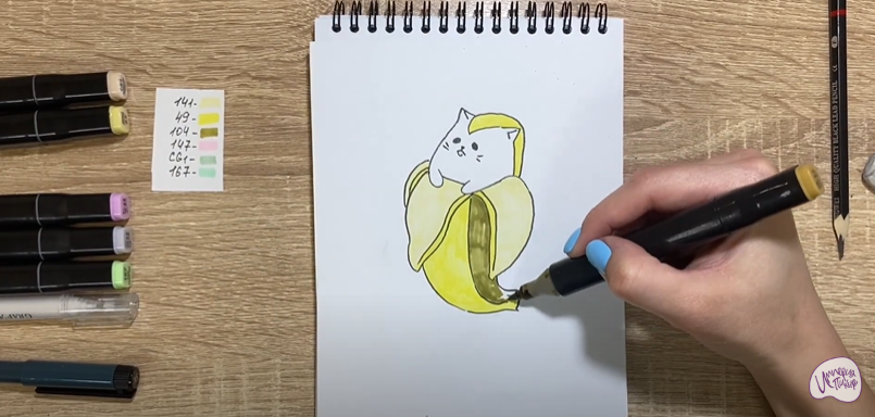 Рисуем Кот Банан