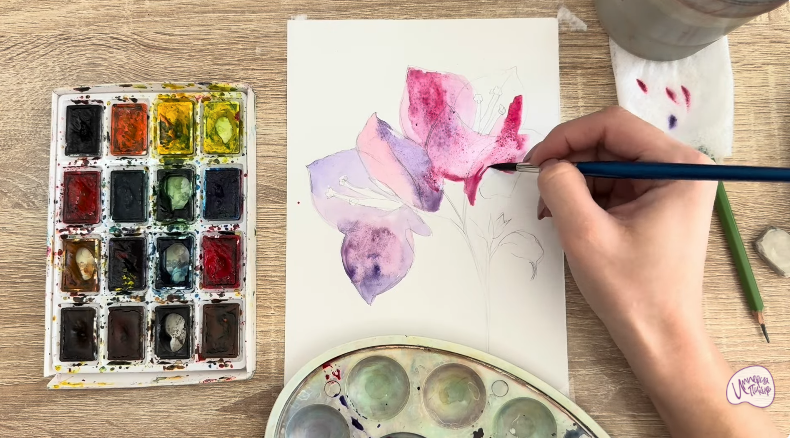 Рисуем Бугенвиллея