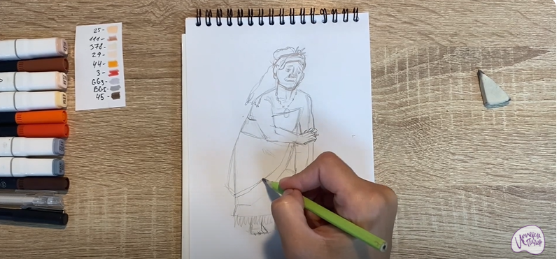 Рисуем Тала из "Моана"