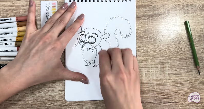 Рисуем Морт из "Мадагаскар"