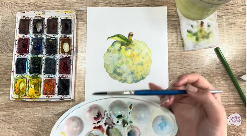 Рисуем Сахарное яблоко