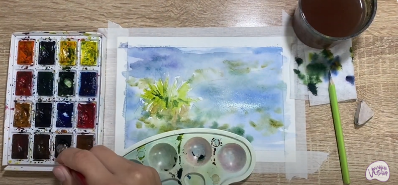 Рисуем Кочка на болоте