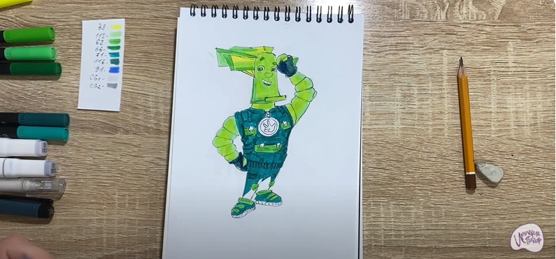 Рисуем Папус из "Фиксики"