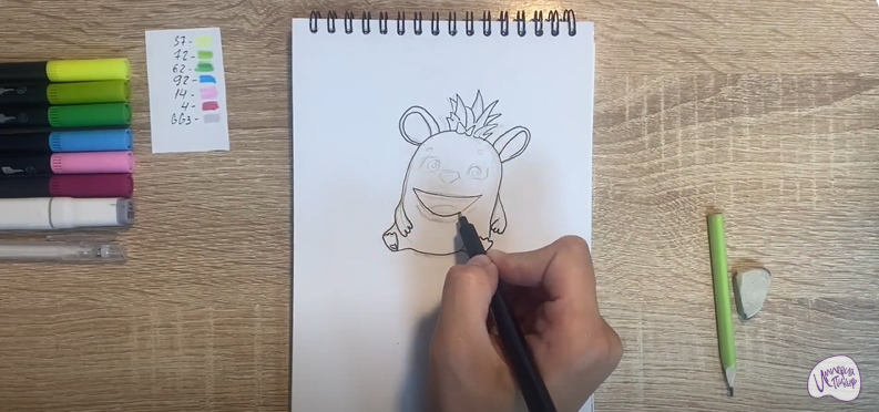 Рисуем Пиля из "Монсики"
