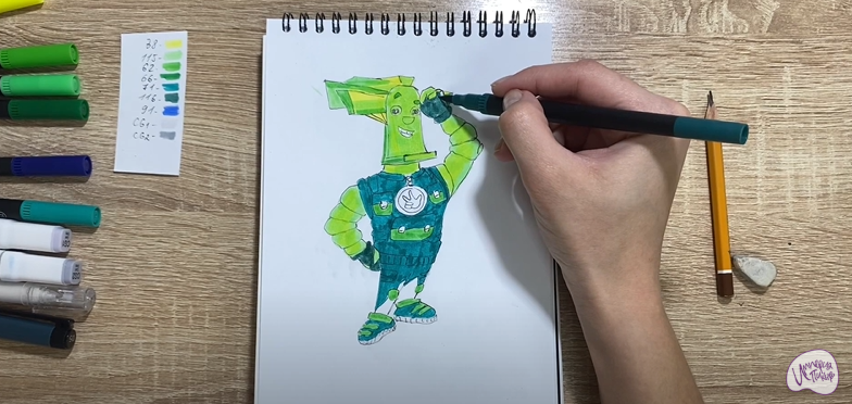 Рисуем Папус из "Фиксики"