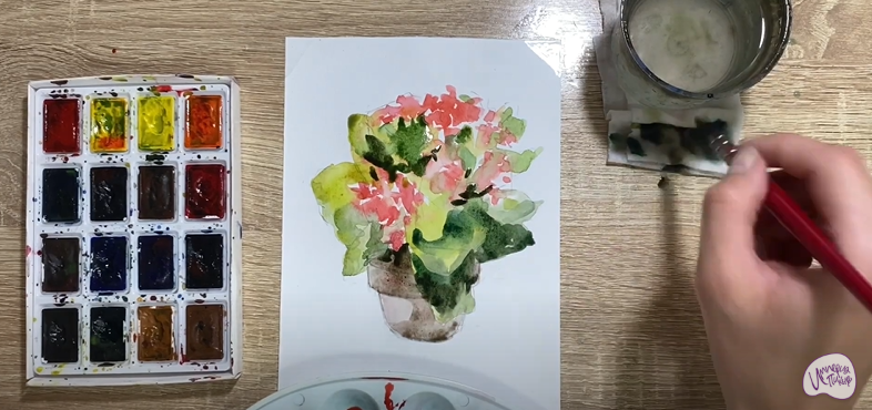 Рисуем Каланхоэ