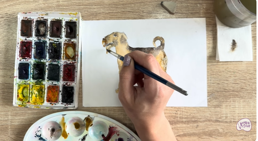 Рисуем Собака породы Эрдельтерьер