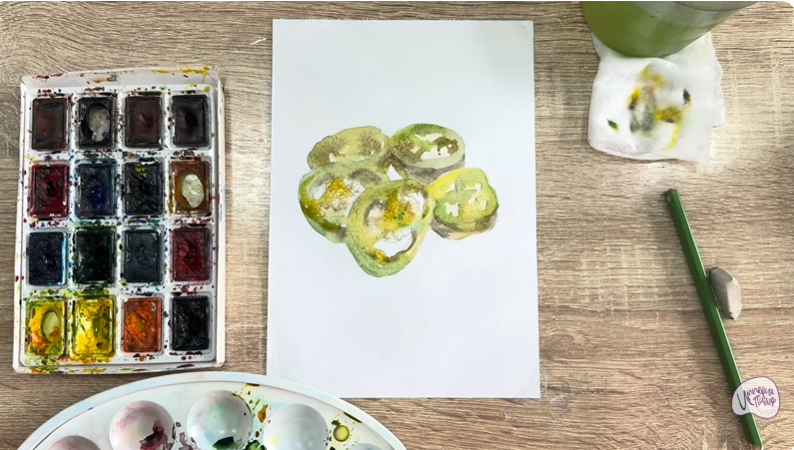 Рисуем Маринованные халапеньо