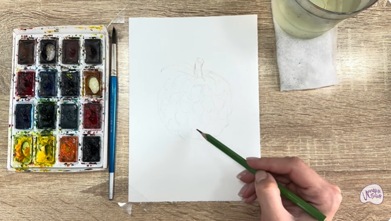 Рисуем Сахарное яблоко