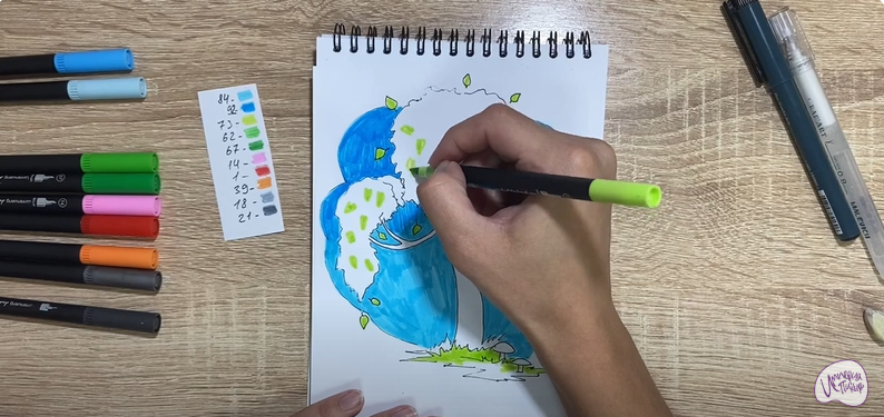 Рисуем Берёза из сказки