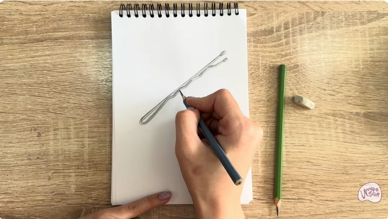 Рисуем Невидимка для волос