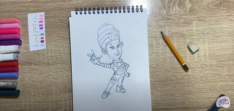 Рисуем Мася из "Фиксиков"