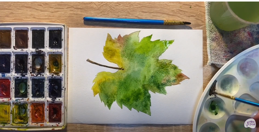 Рисуем Лист винограда