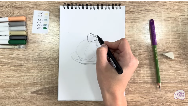 Рисуем Сыр Буратта