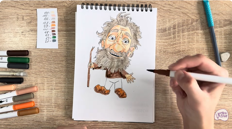 Рисуем Нафаня из фильма "Домовёнок Кузя"