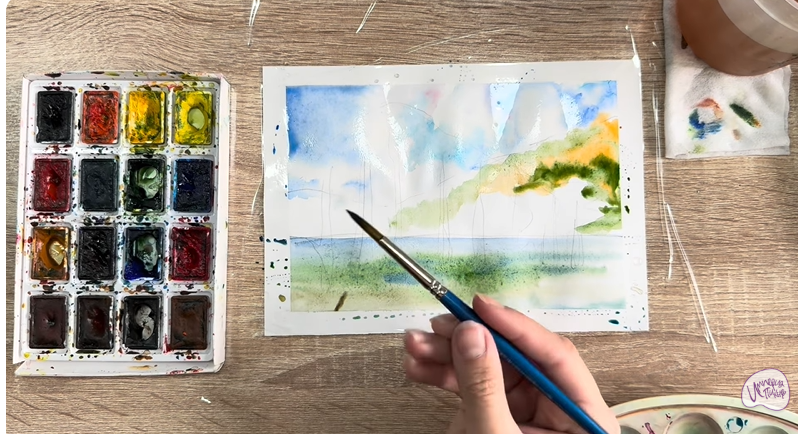 Рисуем Озеро Сукко