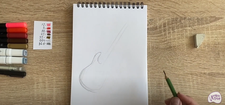 Рисуем Электрогитара