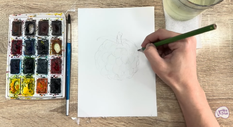 Рисуем Сахарное яблоко