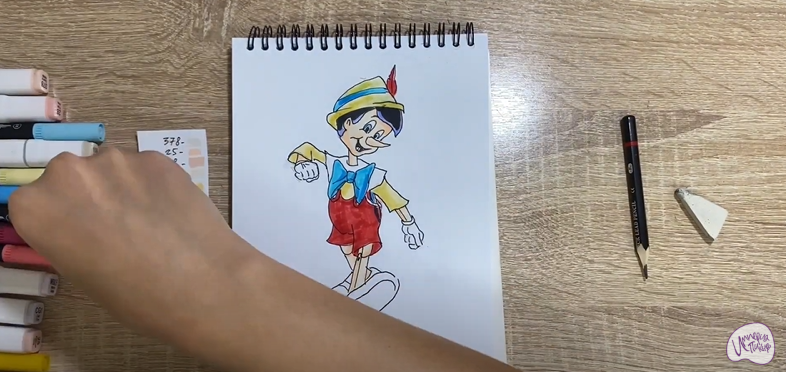 Рисуем Пиноккио