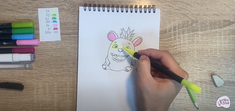 Рисуем Пиля из "Монсики"