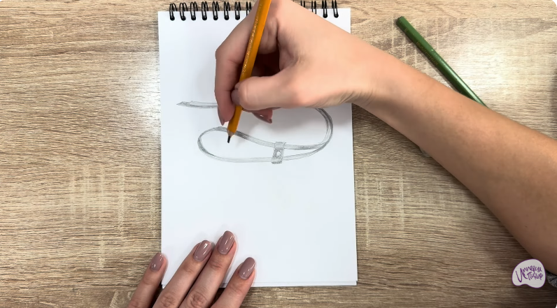 Рисуем Застежка-шнур