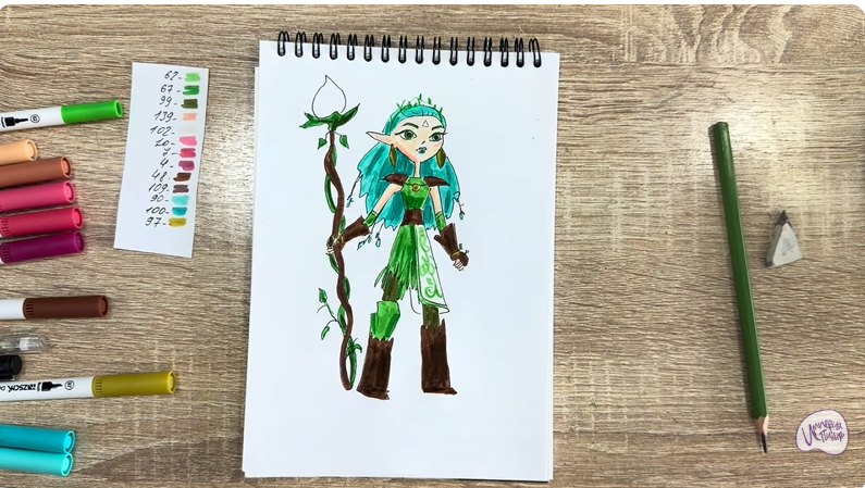 Рисуем Дриада из "Сказочный Патруль"