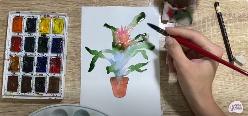 Рисуем Цветок "Эхмея"
