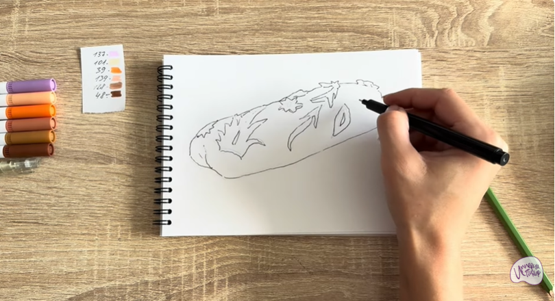 Рисуем Кулебяка