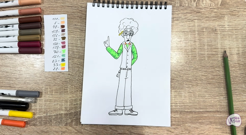 Рисуем Док Динозавров из «Доктор Динозавров»