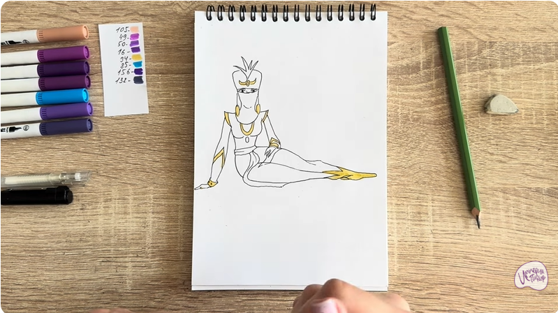 Рисуем Шамаханская Царица из "Три богатыря"