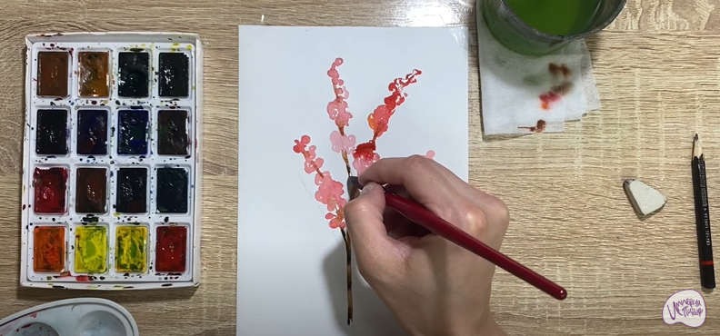 Рисуем Цветок "Илекс"