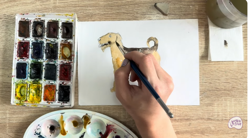 Рисуем Собака породы Эрдельтерьер