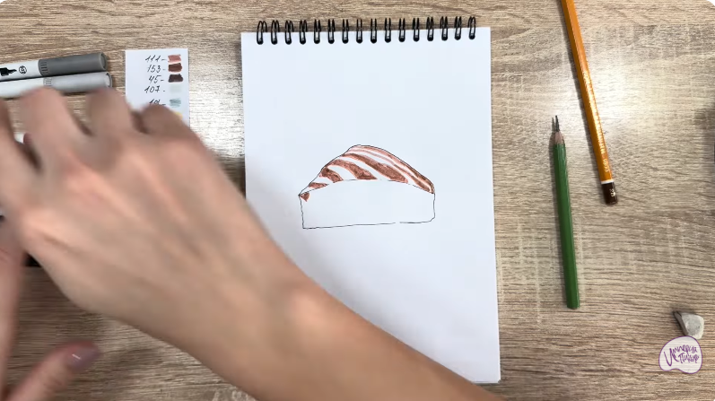 Рисуем Кекс "Зебра"